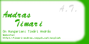 andras timari business card